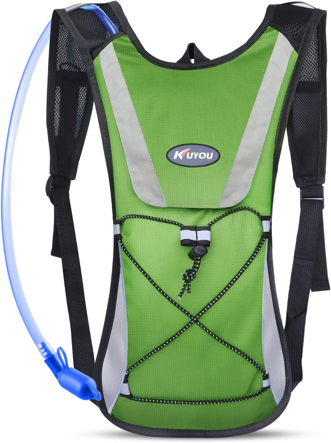 KUYOU Running Hydration Vest - Lightweight Insulated Hydration Backpack with 2L Water Bladder, Adjustable Chest Straps and Reflective Water Backpack for Trail Running Marathon Race Hiking Cycling