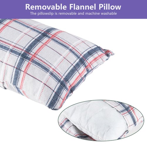 BISINNA Flannel XXL Sleeping Bag (90.55"x39.37") Wearable Sleeping Bag for Alults 3 Season with Pillow Compressdin Sack for Hiking Camping Backpacking Outdoor