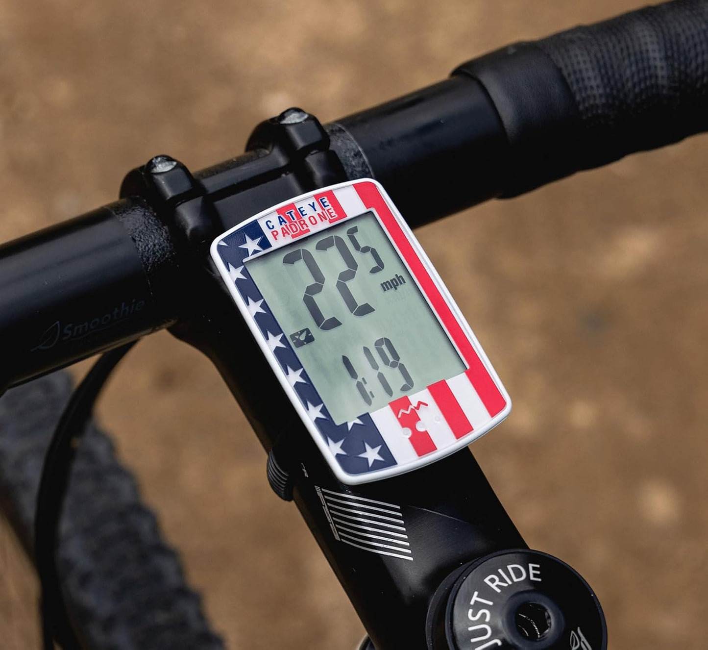 CATEYE Padrone Wireless Bike Computer – Oversized Display Cyclocomputer, Wireless Speedometer & Odometer, FlexTight™ Mount, Auto Start/Stop, Programmable Odometer