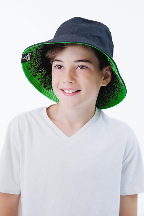 Monster Jam Grave Digger One Size Bucket Sun Hat Green/Black OS Toddler