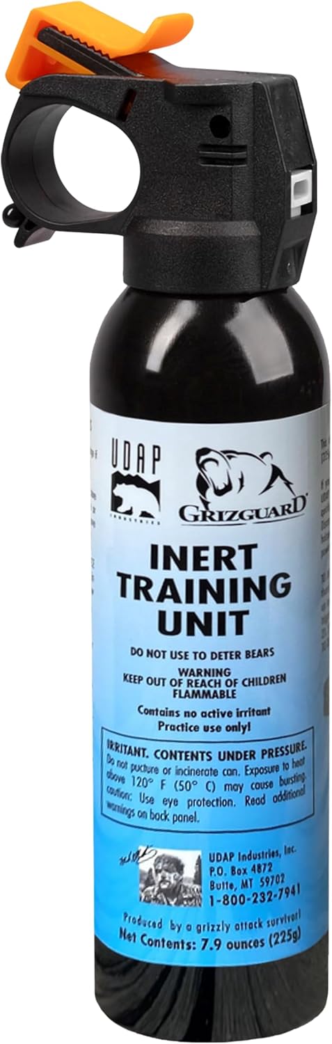UDAP/Griz Guard Inert Training Unit - Practice Bear Spray Canister, No Active Pepper Ingredient, 12I, 7.9 oz