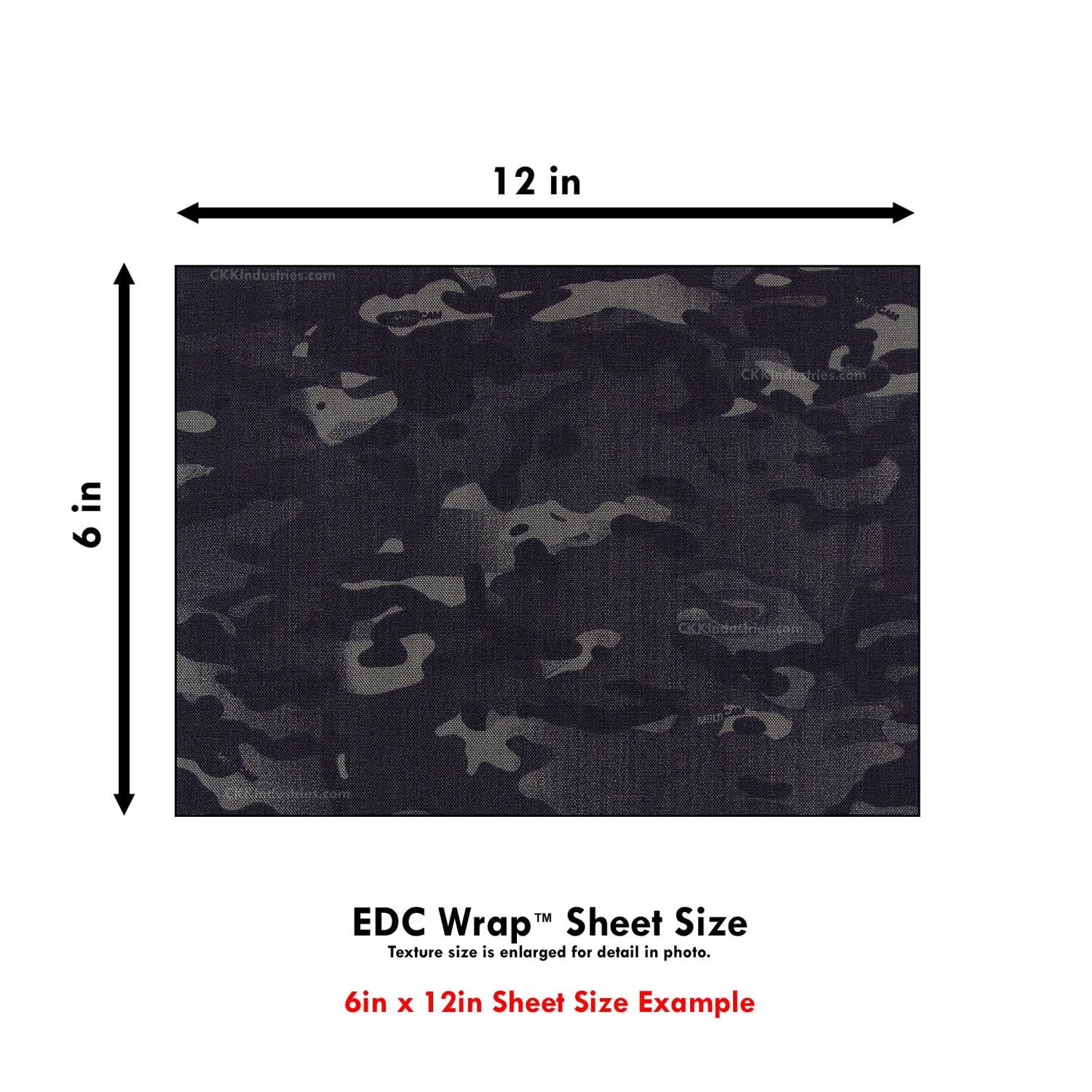 HolsterSmith EDC Wrap – Cordura Fabric Wrap for Kydex Holsters, Sheaths, Headphones, and Other Everyday Carry Items – Cordura (500D) – (Compatible with Multicam Black) – (6in x 12in)