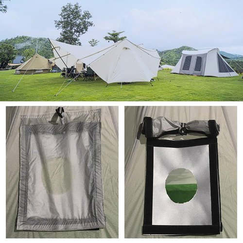Tent Stove Jack, Heat-Resistant Stoves Jack Kit Removable Tent Chimney Anti-scald Ring with Waterproof Cover for Camping Tents
