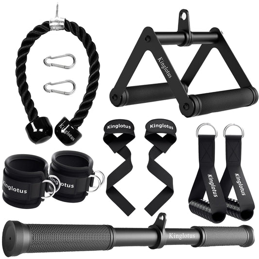 Kinglotus Cable Machine Attachments for Home Gym,Triceps Pull Down Accessories,LAT Pull Down Attachment。