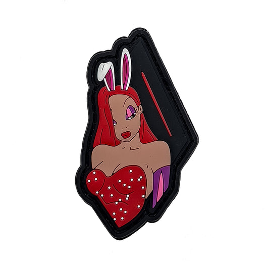 Sexy Woman with Bunny Ears - PVC Morale Patch | Hook & Loop Backing