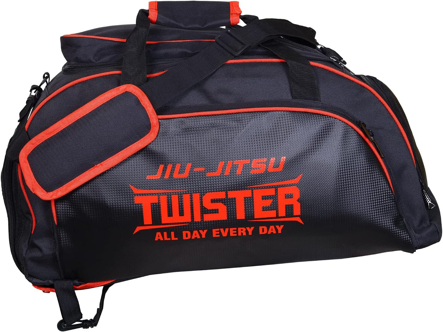 Twister Jiu Jitsu Duffle Bag (Black/Red, Jiu Jitsu Bag)