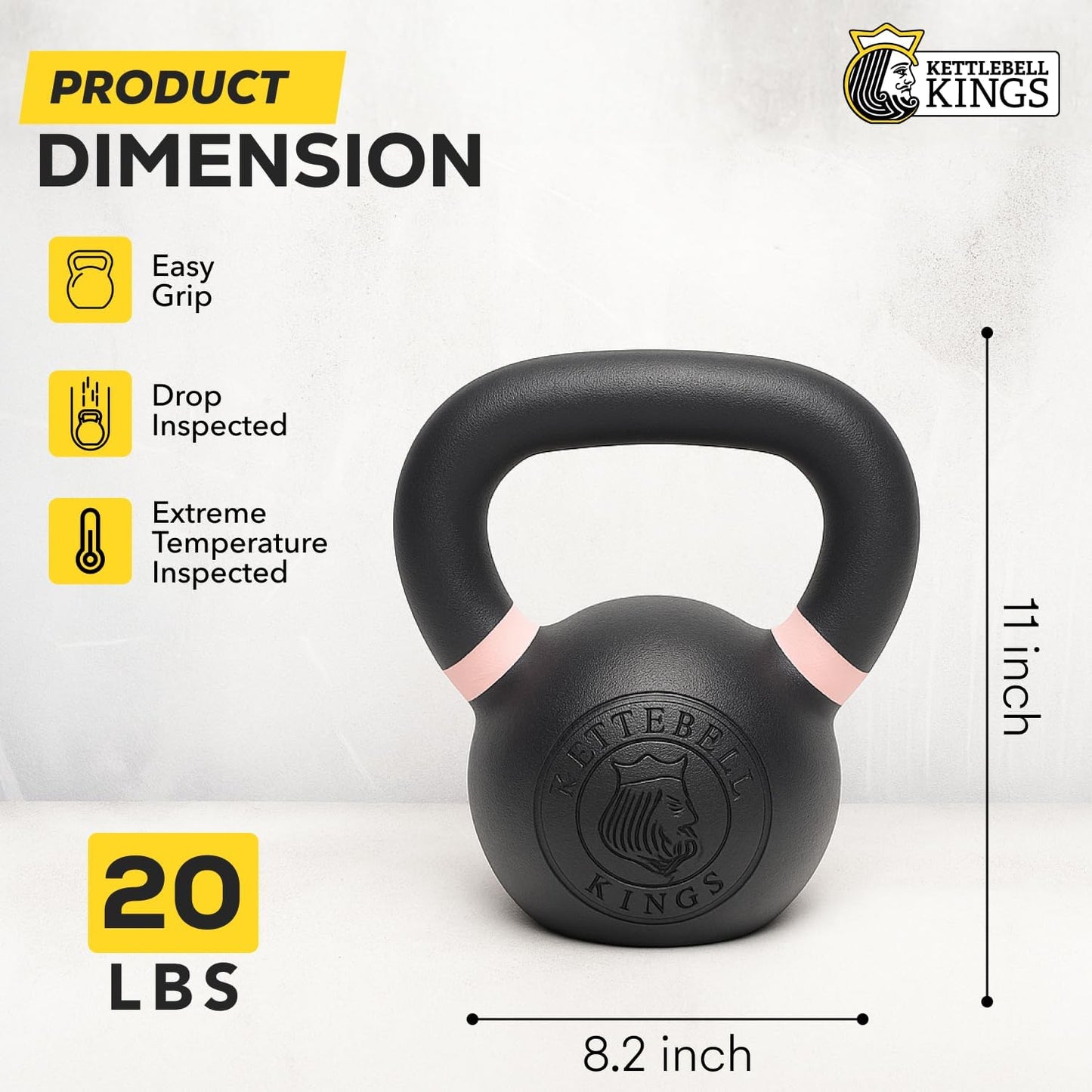 Powder Coated Kettlebell Weights 5-90 LB | Durable Gym Equipment for Strength Training