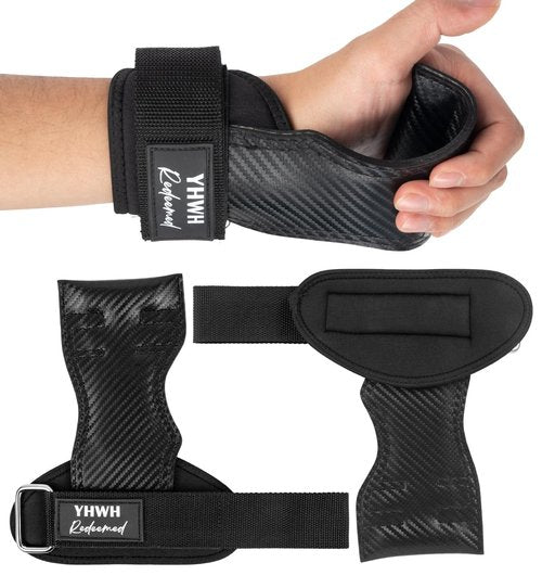YHWH Redeemed Fingerless Workout Grips – Cross Training Hand Protection for Women & Men | Faith-Based Gym Gear for Pull-Ups, Cross Training Exercises & Weightlifting