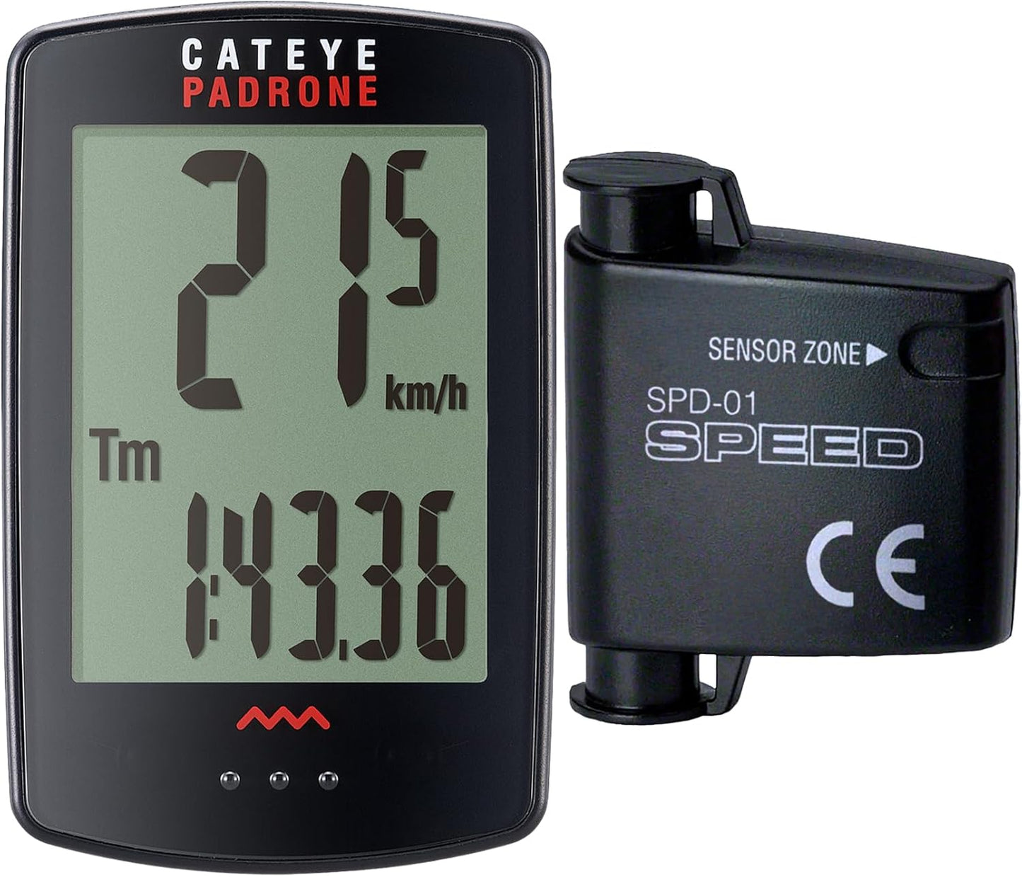 CATEYE Padrone Wireless Bike Computer – Oversized Display Cyclocomputer, Wireless Speedometer & Odometer, FlexTight™ Mount, Auto Start/Stop, Programmable Odometer