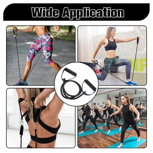 Resistance Bands with Handles, Easy Hold Working Out Exercise Bands, Comfortable Workout Accessory for Men Women Strength Training Muscle Shaping Physical Therapy Home (30LB)