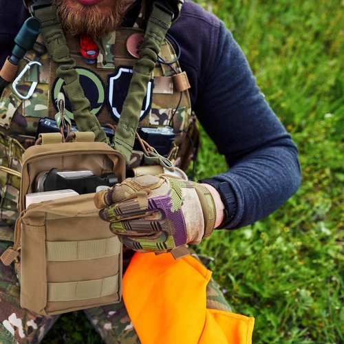 Phoking 2 Pack Molle Pouch Versatile Tactical EDC Pouches Molle Compact Organizer Water-Resistant Utility Pouch