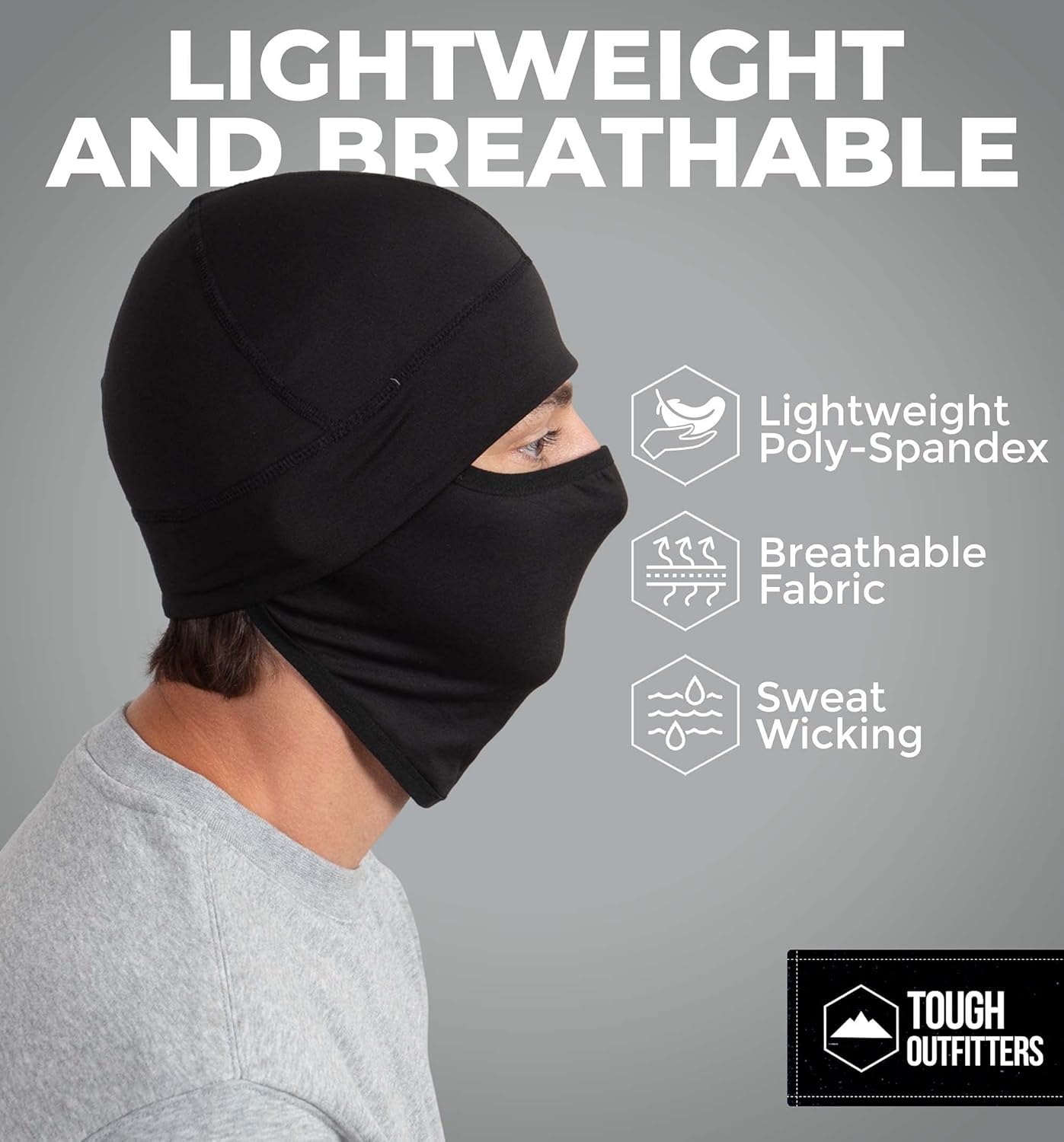 Tough Headwear Skull Cap for Men - Beanie Hats - Skully Beanie Cap - Cooling Skull Caps for Men Locs Sweat Dreads Running