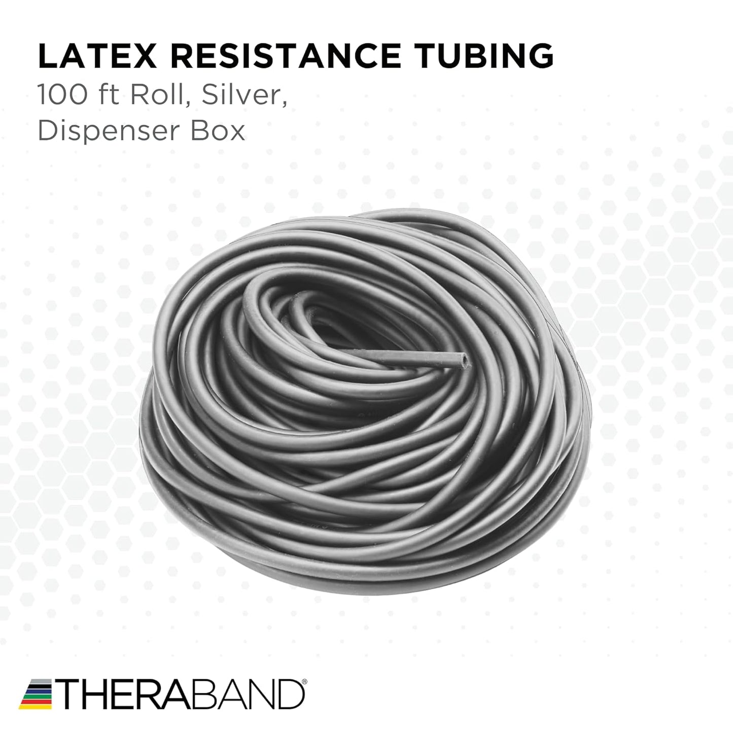 THERABAND Latex Resistance Tubing, Green, Heavy, Level 3, 100 ft Roll, Professional Grade Resistance Band for Exercise, Upper and Lower Body Workouts, Cut-to-Length, Color-Coded Levels