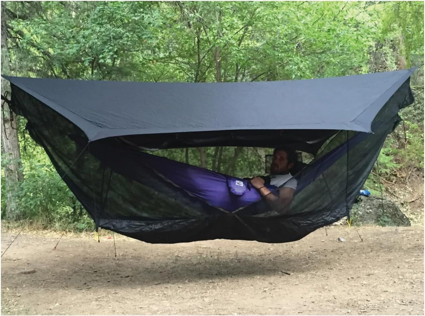Hammock Bliss Sky Tent 2 - A Revolutionary 2 Person Hammock Tent – Waterproof and Bug Proof Hanging Tent Provides Spacious and Cozy Shelter for 2 Camping Hammocks – Embrace Hammock Camping Comfort