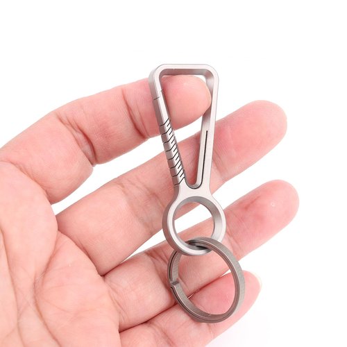 Titanium Keychain with Key Ring Key Holder Quick Release Keychain Mini Comapct Size EDC Tool