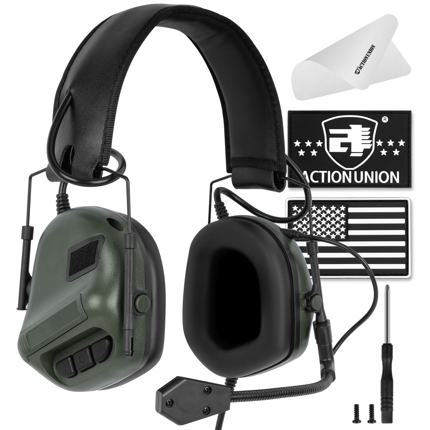 ACTIONUNION Tactical Headwear Headset No Noise Reduction (OD)
