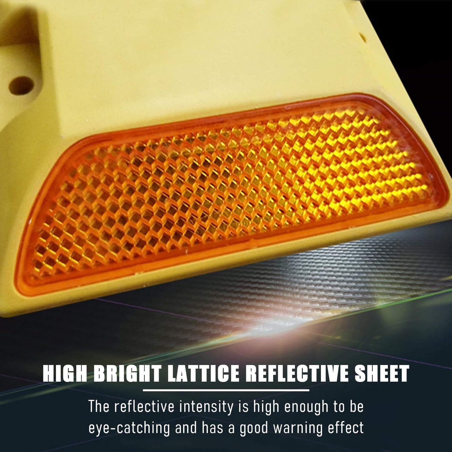 JUAWTYUK Road Reflectors 3-Pack 4x4 Inch with 3 Sets of Expansion Screws - Asphalt Studs for Speed Bumps, Sidewalks, Crossings, Freeways & Driveways