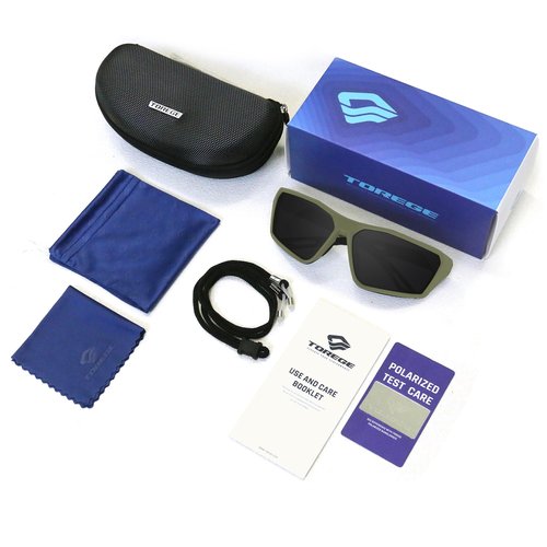 Polarized Sports Sunglasses for Men Women Fishing Running Driving Cycling Sunglasses Theseus TR36 (Matte Sand&Gray Lens)
