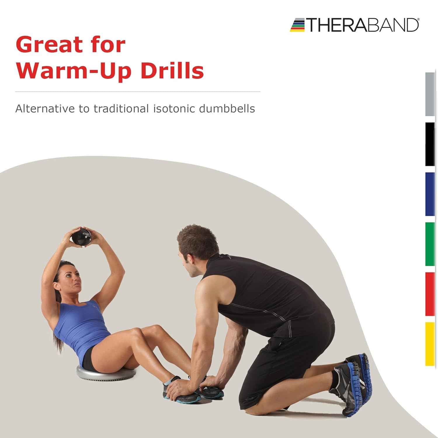 THERABAND Soft Weighted Balls Set for Baseball & Softball - 4.5" Isotonic Training for Shoulder Strength & Rotator Cuff