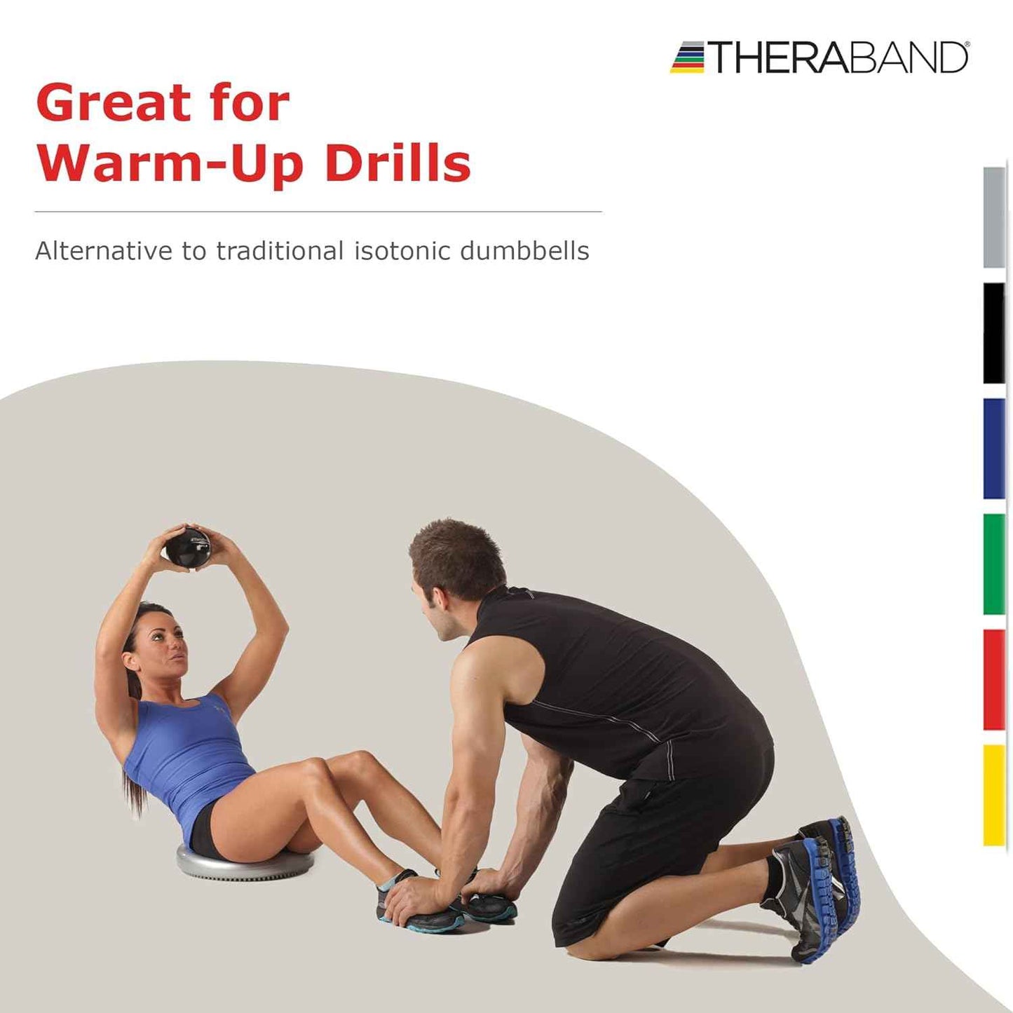 THERABAND Soft Weighted Balls Set for Baseball & Softball - 4.5" Isotonic Training for Shoulder Strength & Rotator Cuff