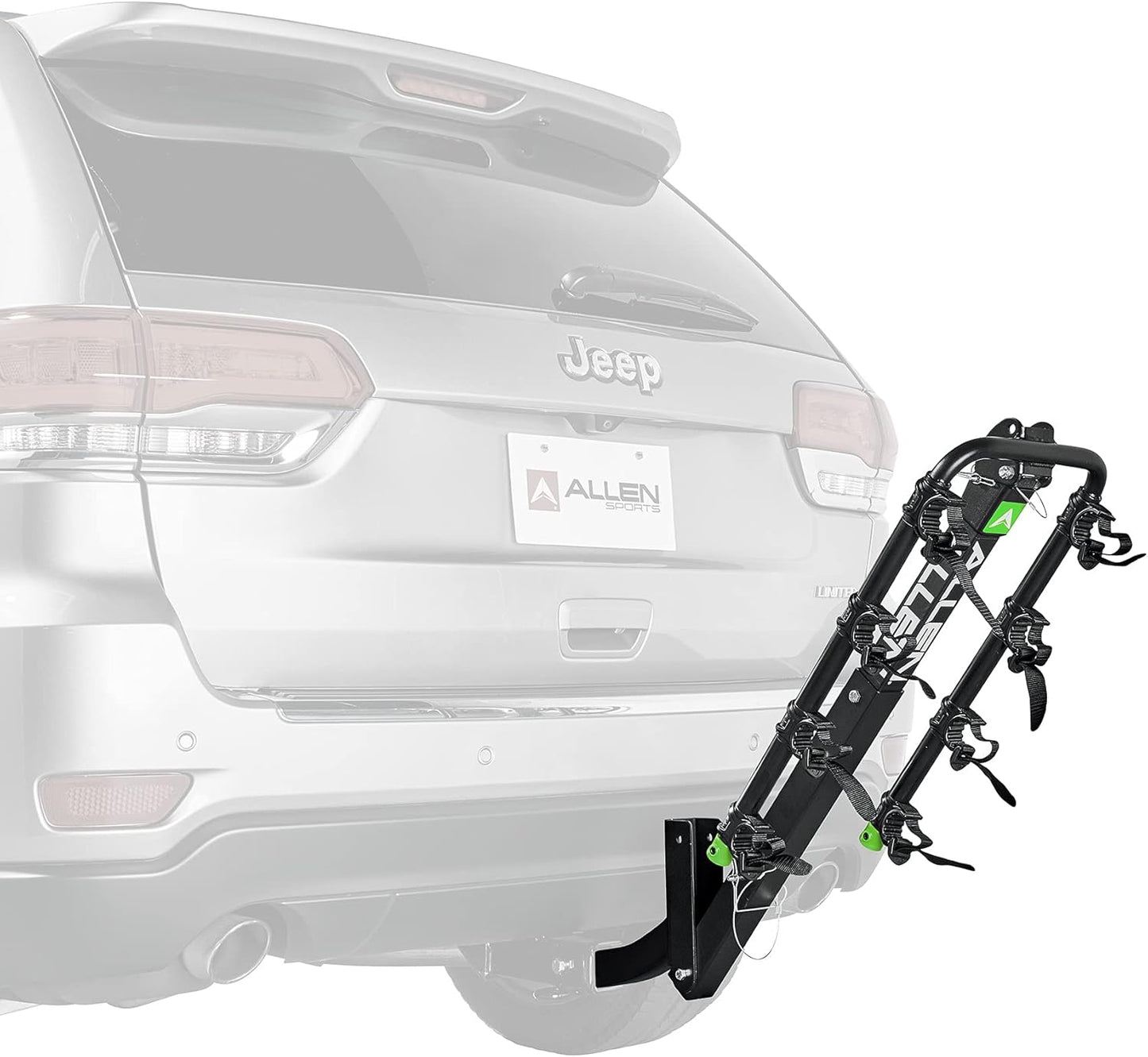 Allen Sports Deluxe Locking Quick Release 4-Bike Carrier for 2 Inch Hitch, Model 542QR, Black