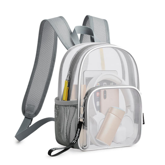 G4Free Clear Backpack Stadium Approved Clear Mesh Bag, Transparent Lightweight Casual Daypack, Small See Through Bag for Travel, Stadium or Concerts