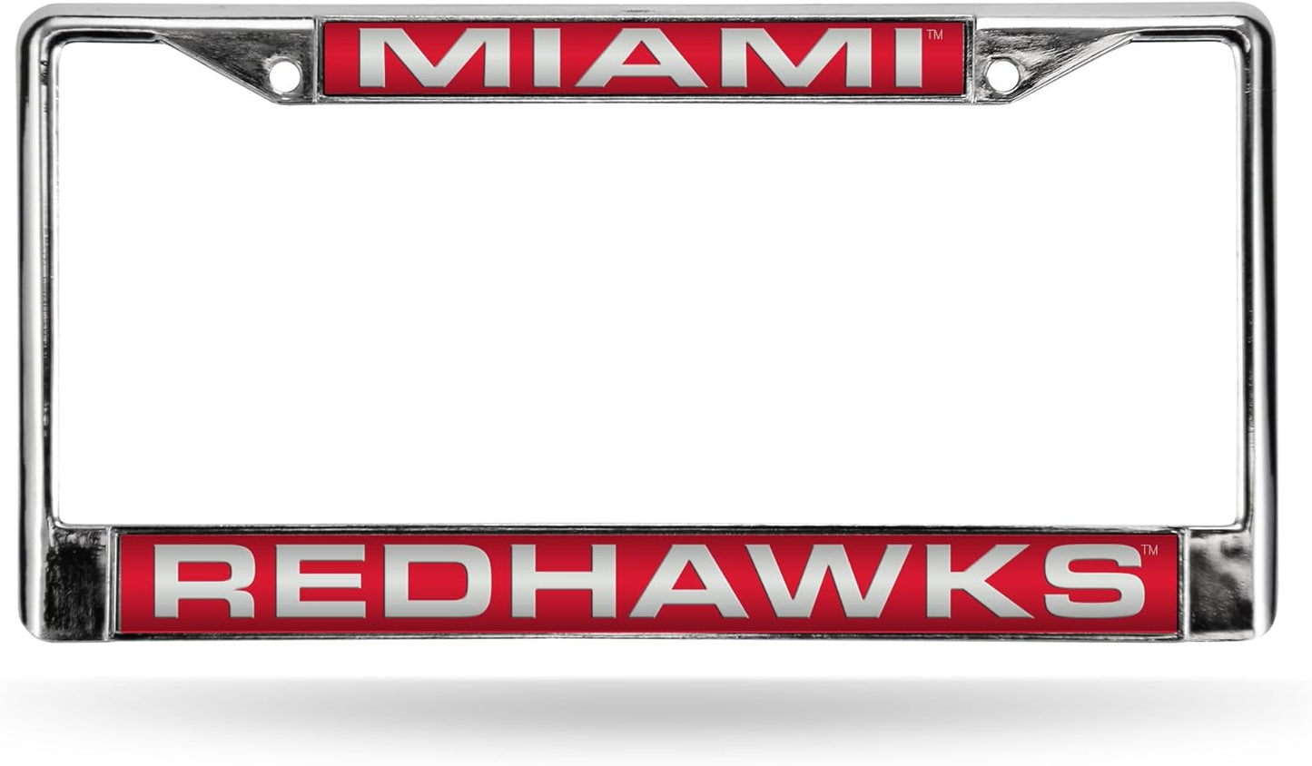 Rico Industries NCAA Unisex-Adult Laser Cut Inlaid Standard Chrome License Plate Frame