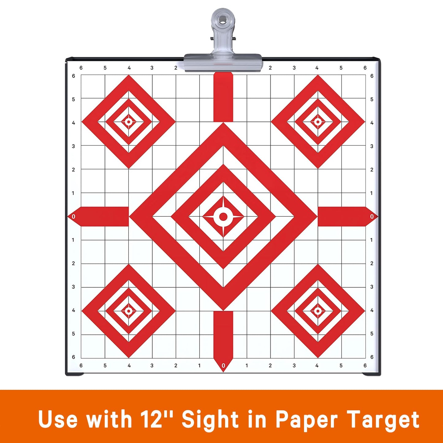 AIMAX OUTDOOR Pellet Gun Target Trap with Center Shot - 12pcs Paper Targets and 4 Resetting Metal Shooting Targets for Airgun, Rifle, Rimfire, Perfect for Backyard, Outdoor, Indoor Shooting Practice