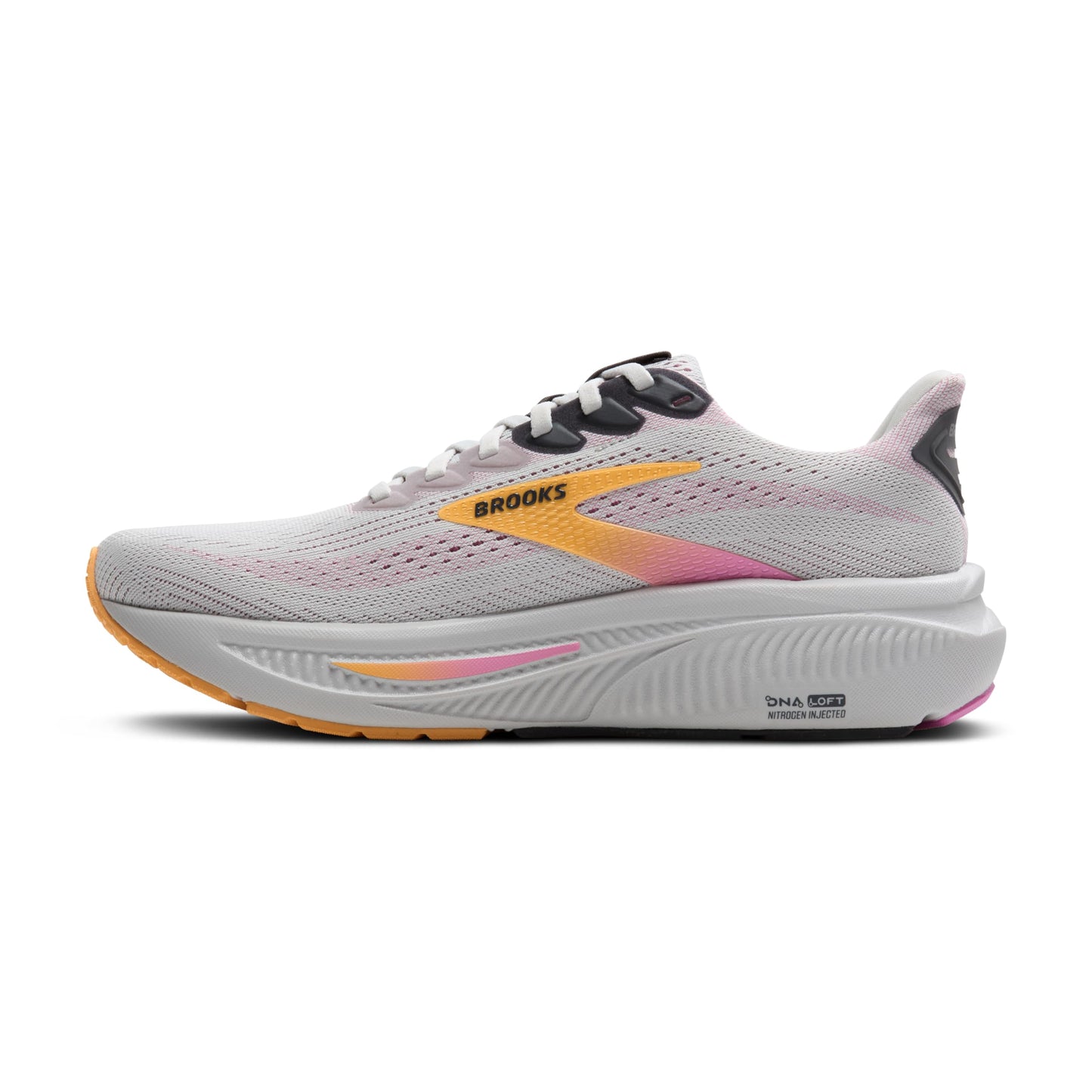 Brooks Women’s Ghost 17 Neutral Running Shoe - Oyster/Apricot/Pink - 9.5 Wide