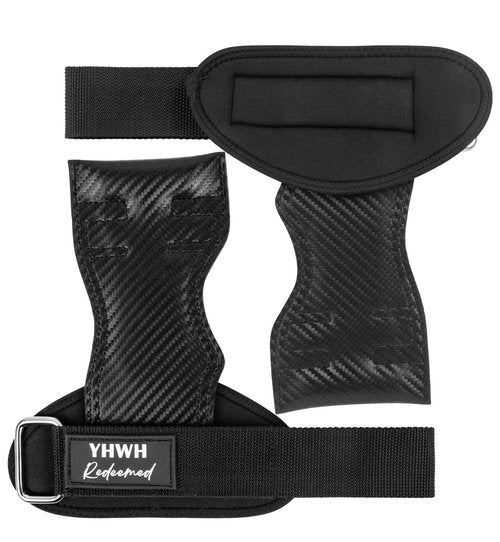 YHWH Redeemed Fingerless Workout Grips – Cross Training Hand Protection for Women & Men | Faith-Based Gym Gear for Pull-Ups, Cross Training Exercises & Weightlifting