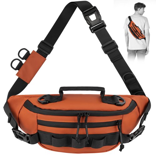 THKFISH Fishing Waist Pack,Fishing Tackle Bag Fanny Pack Waterproof Waist Bag for Women & Men Portable Fishing Sling Bag Outdoor Fly Fishing Bag