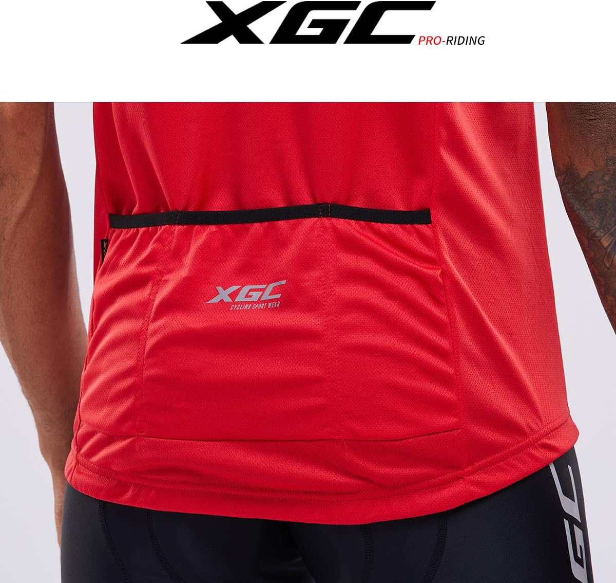 XGC Men's Short/Long Sleeve Cycling Jersey Bike Jerseys Cycle Biking Shirt with Quick Dry Breathable Fabric