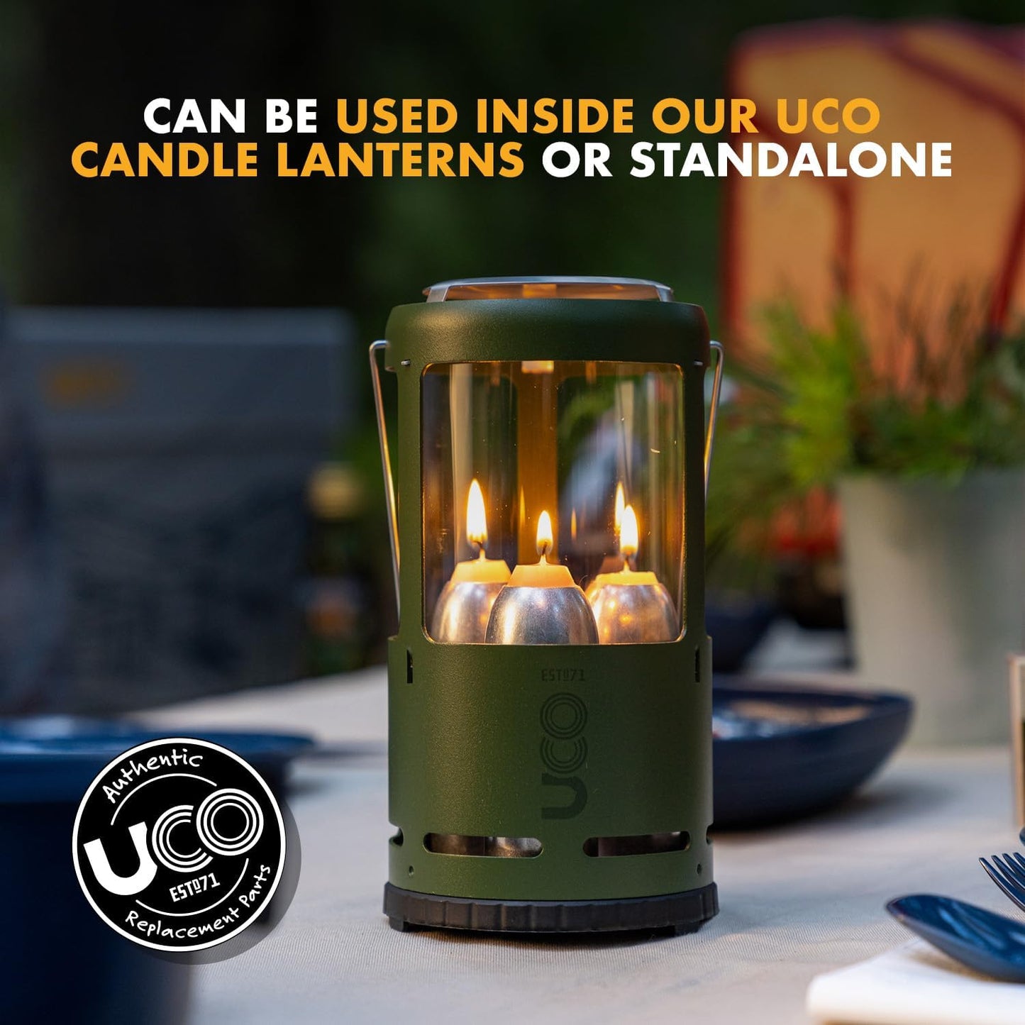 UCO 12-Hour Natural Beeswax Long-Burning Candles for UCO Candle Lanterns and Emergency Preparedness, Made in USA