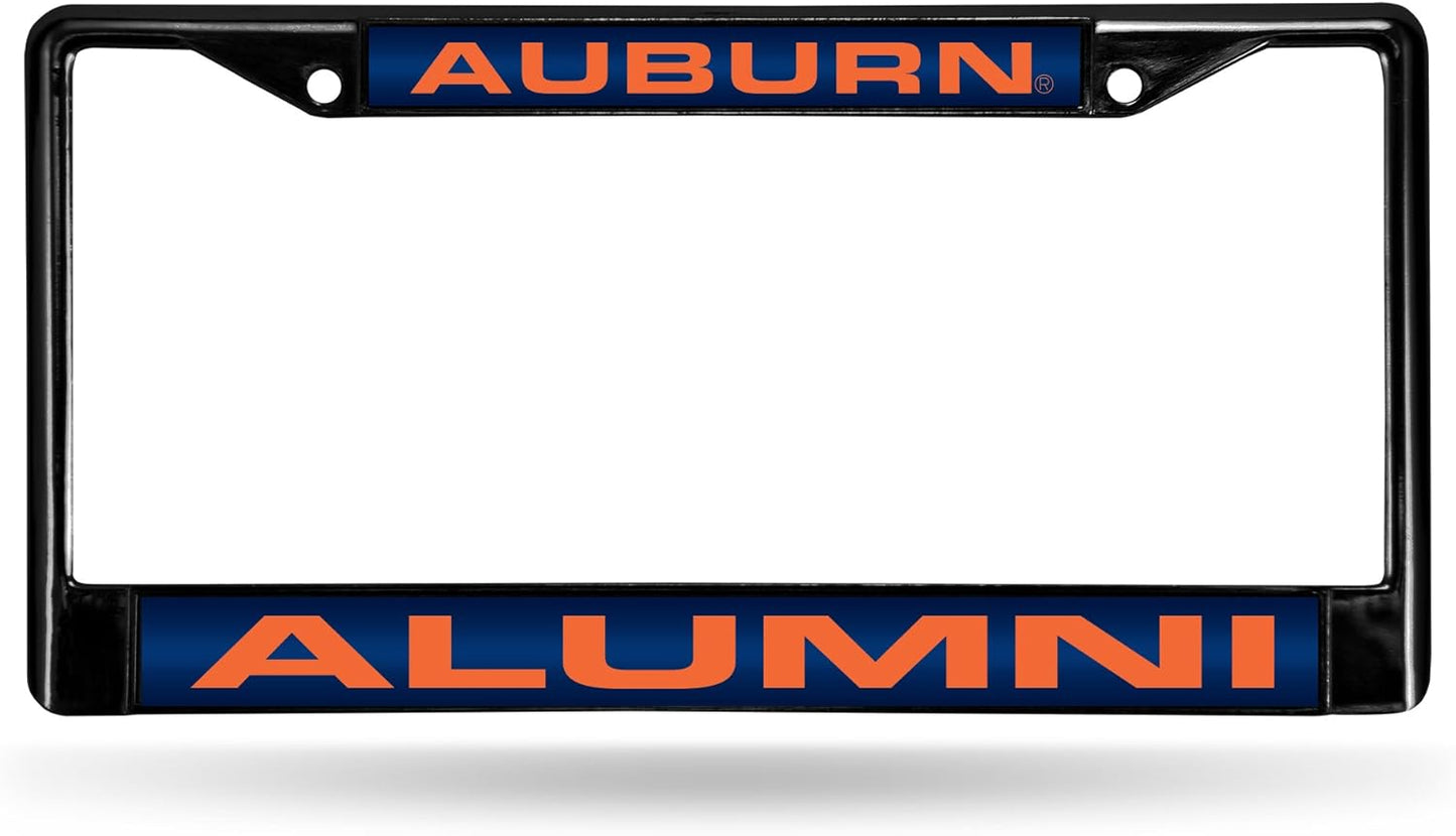 NCAA Black Laser Cut Chrome License Plate Frame for Car/Truck/SUV - 12x6" Auto Accessory