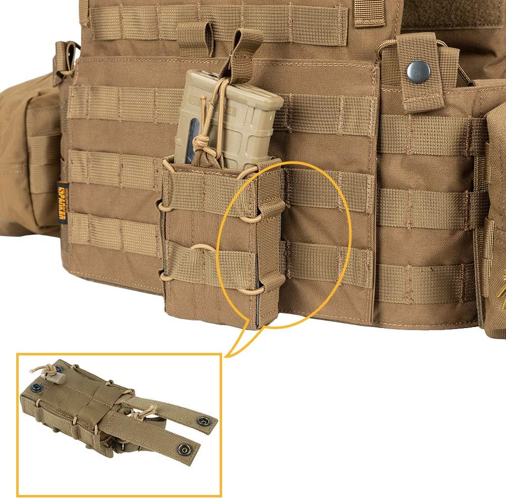 EXCELLENT ELITE SPANKER Tactical Molle Single/Double Open-Top Mag Pouch for M4 M14 M16 AR15 G36 Magazine