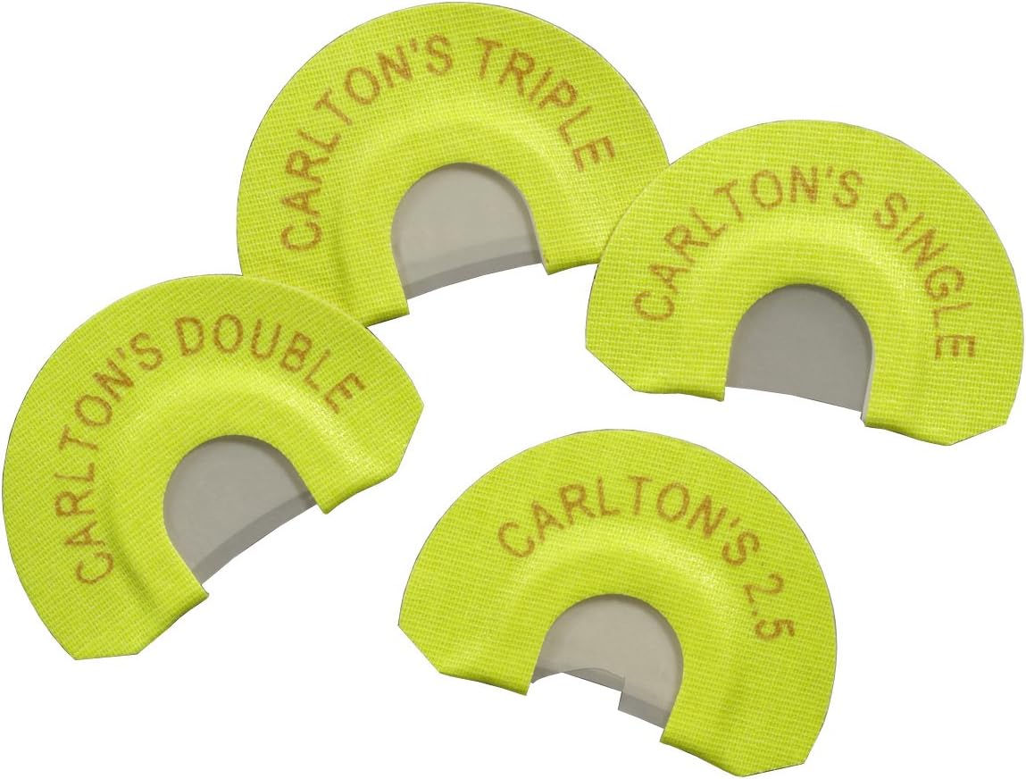 Hunters Specialties Carlton's Calls Premium Flex Elk Diaphragm Game Calls 4-Pack - Single, Double, Triple & 2.5 Diaphragm Calls Combo - Realistic Elk Calling Sounds