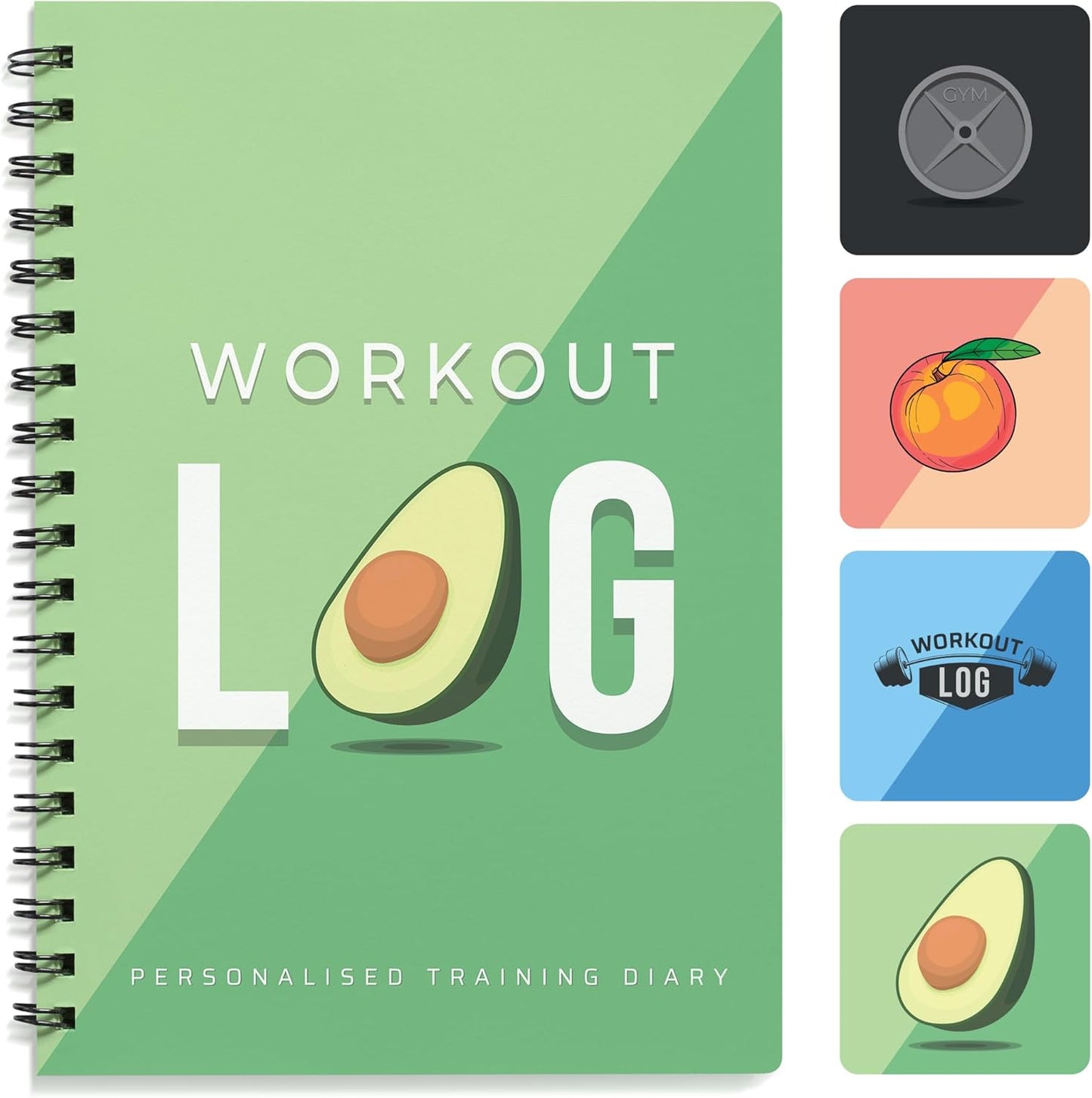 Workout Planner for Daily Fitness Tracking & Goals Setting - A5 Size, 6” x 8”, Charcoal Gray - Men & Women Personal Home & Gym Training Diary - Log Book Journal - by Workout Log Gym