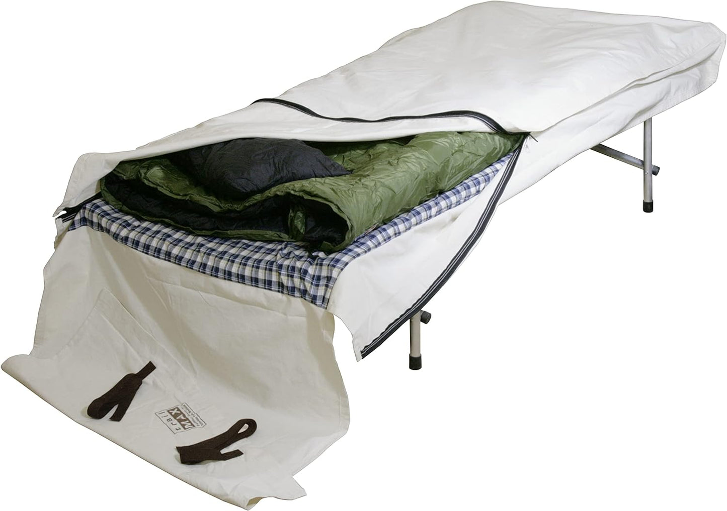 TrailMax Cowboy Bedroll - Durable 12oz Canvas Sleeping Bag Cover with Flannel Liner for Winter Camping