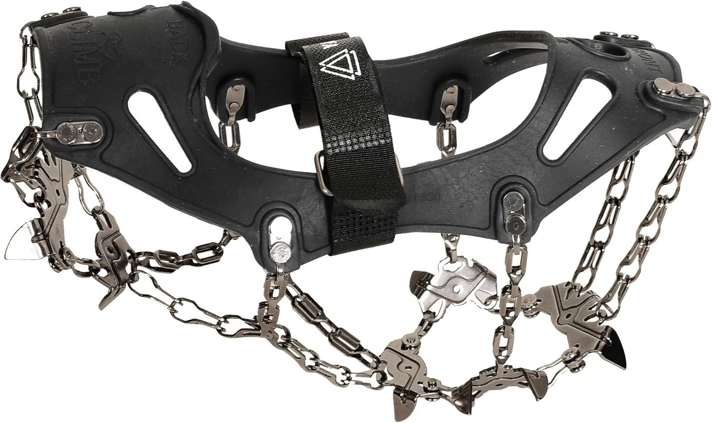 Trail Spikes Crampons Ice Grips for Hiking - Winter Shoes/Boots with 14 Stainless Steel Spikes, Anti-Slip Traction Cleats for Snow Ice Walking Climbing Mountaineering