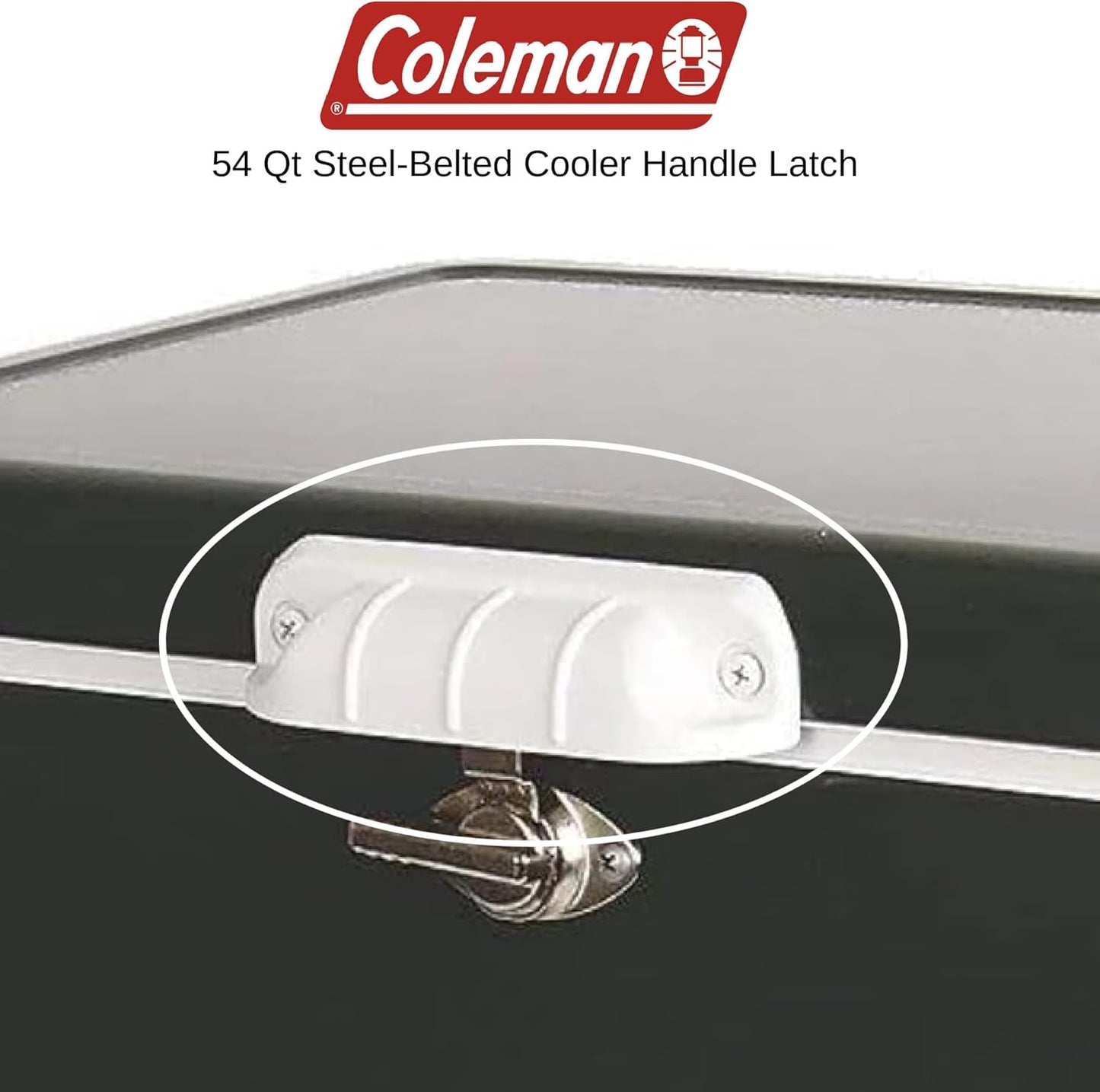 Coleman 54 Qt Steel Belted Cooler Handle Latch (for coolers mfg after '99), White