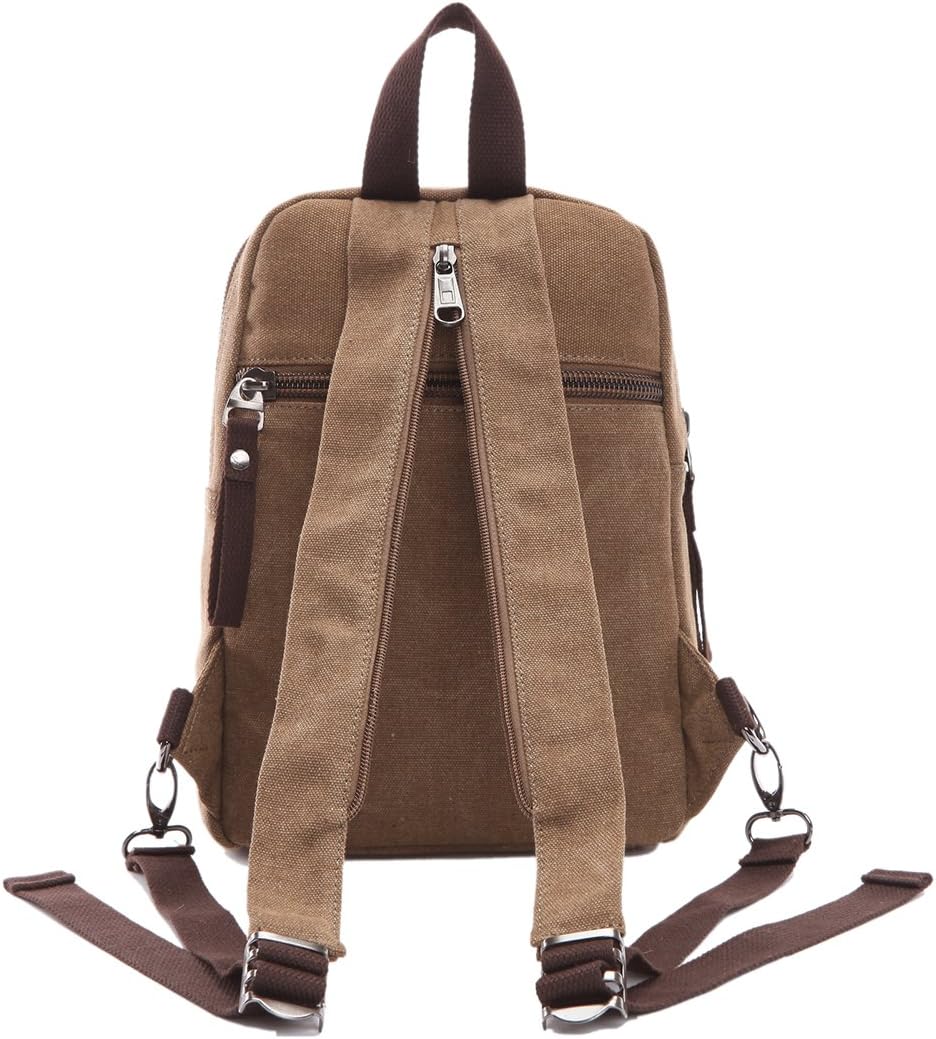 Arbag Small Cute Backpack Vintage Casual Canvas Shoulder Bag Daypack 8528bag,Grey