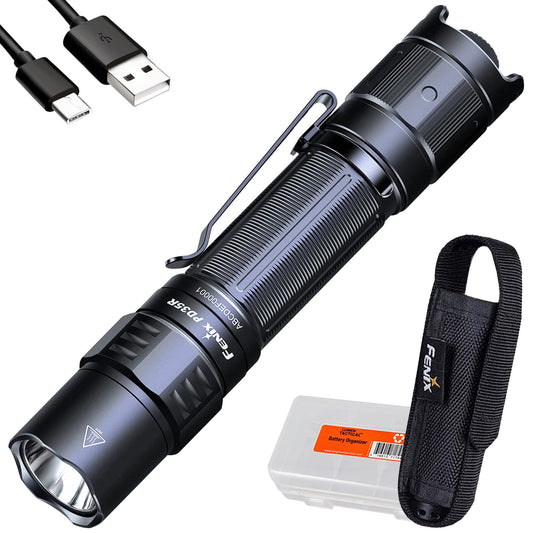 Fenix PD35R Tactical Flashlight, USB-C Rechargeable, 1700 Lumen with Organizer