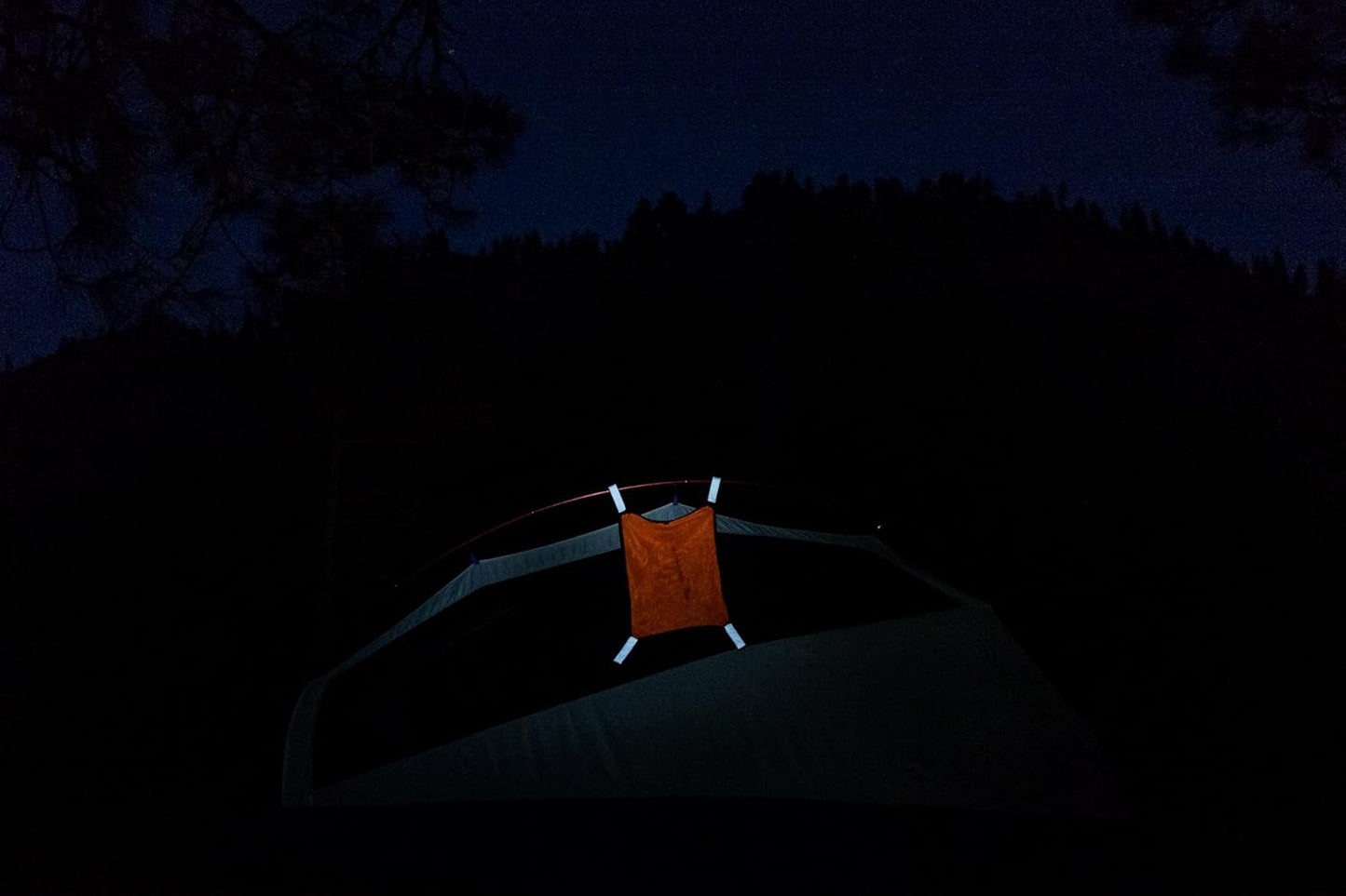 Blaze Orange Mesh Safety Panel with Reflective Strips - Lightweight High Visibility Hunting & Outdoors Safety Panel Attaches to Backpacks, Tents, Blinds, and Gear