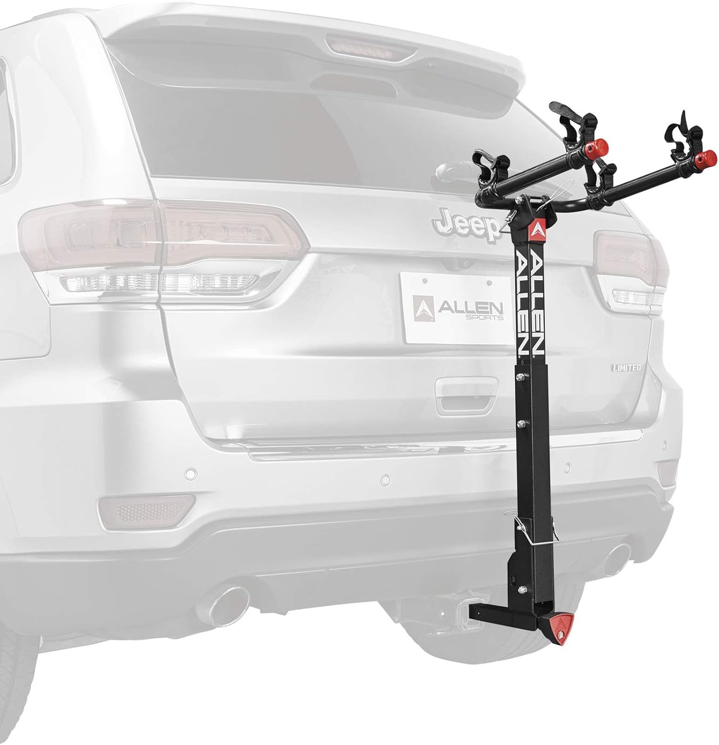 Allen Sports Deluxe 2-Bike Hitch Mount Rack - Heavy-Duty Silver/Black (Model 522RR)