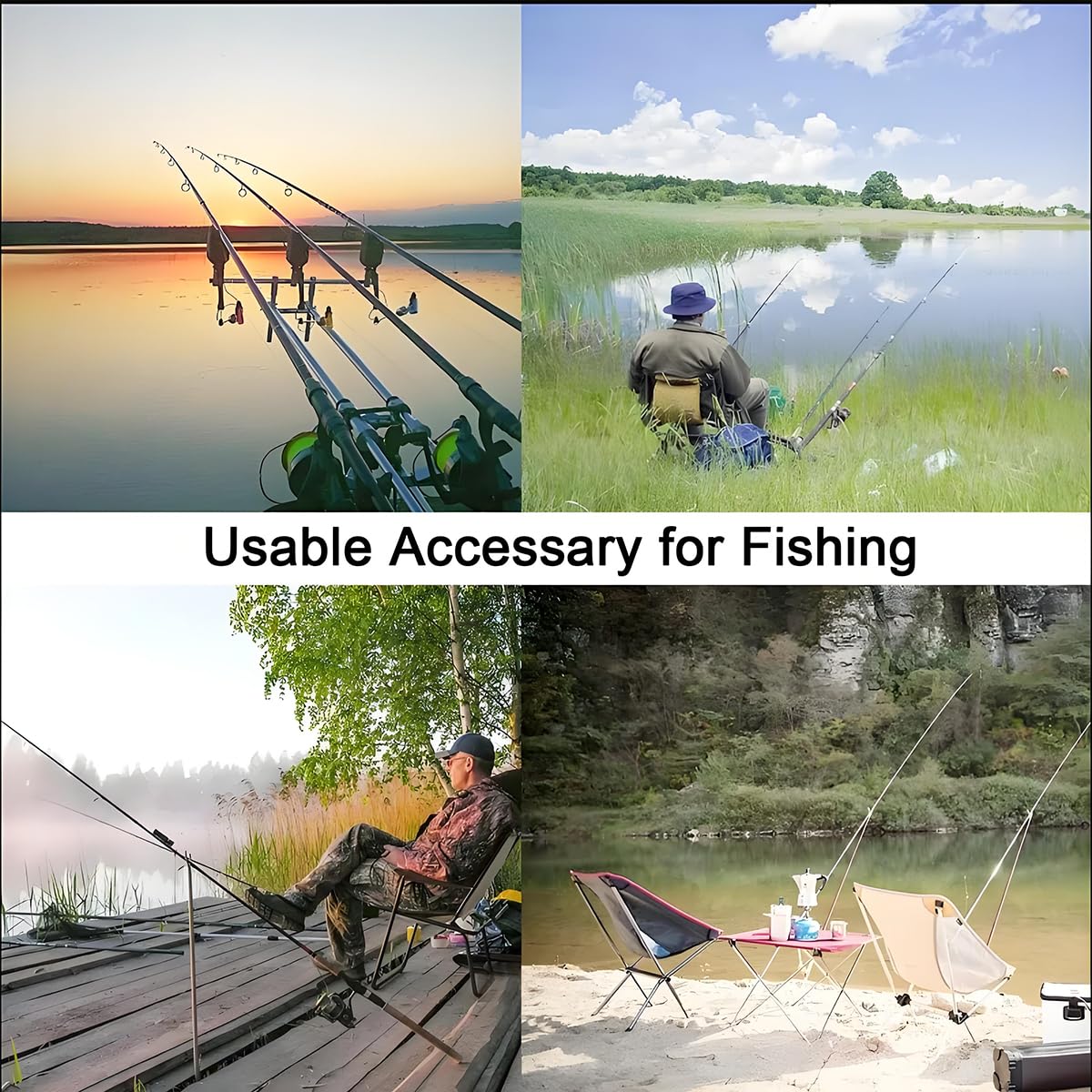 Fishing Bells for Rods - Extra Loud Dual Alert Alarm Clips for Fishing Rods, Types of Fishing (10Pcs)