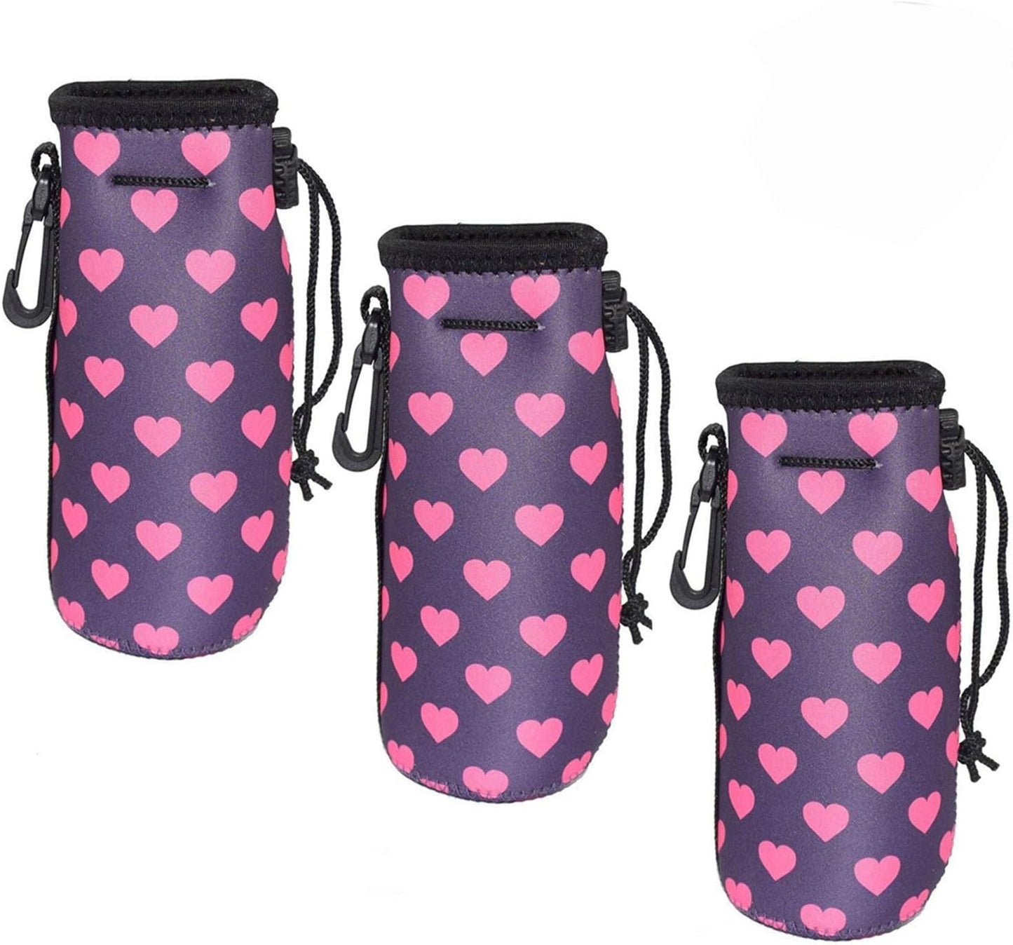 Af-Wan Water Bottle Cooler Carrier for 22 oz Long Neck Water Bottle or Tall Beer Bottles,Protable Neoprene Insulated Water Drink Bottle Cover Sleeve Tote Bag Pouch Holder Strap.(3pcs)