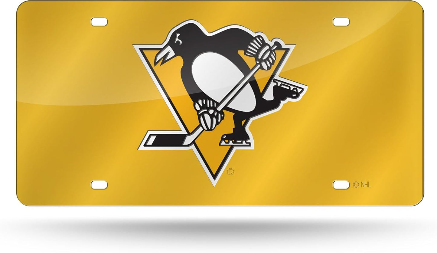 NHL Anaheim Ducks License Plate Tag - Laser Inlaid Metal Car Accessory