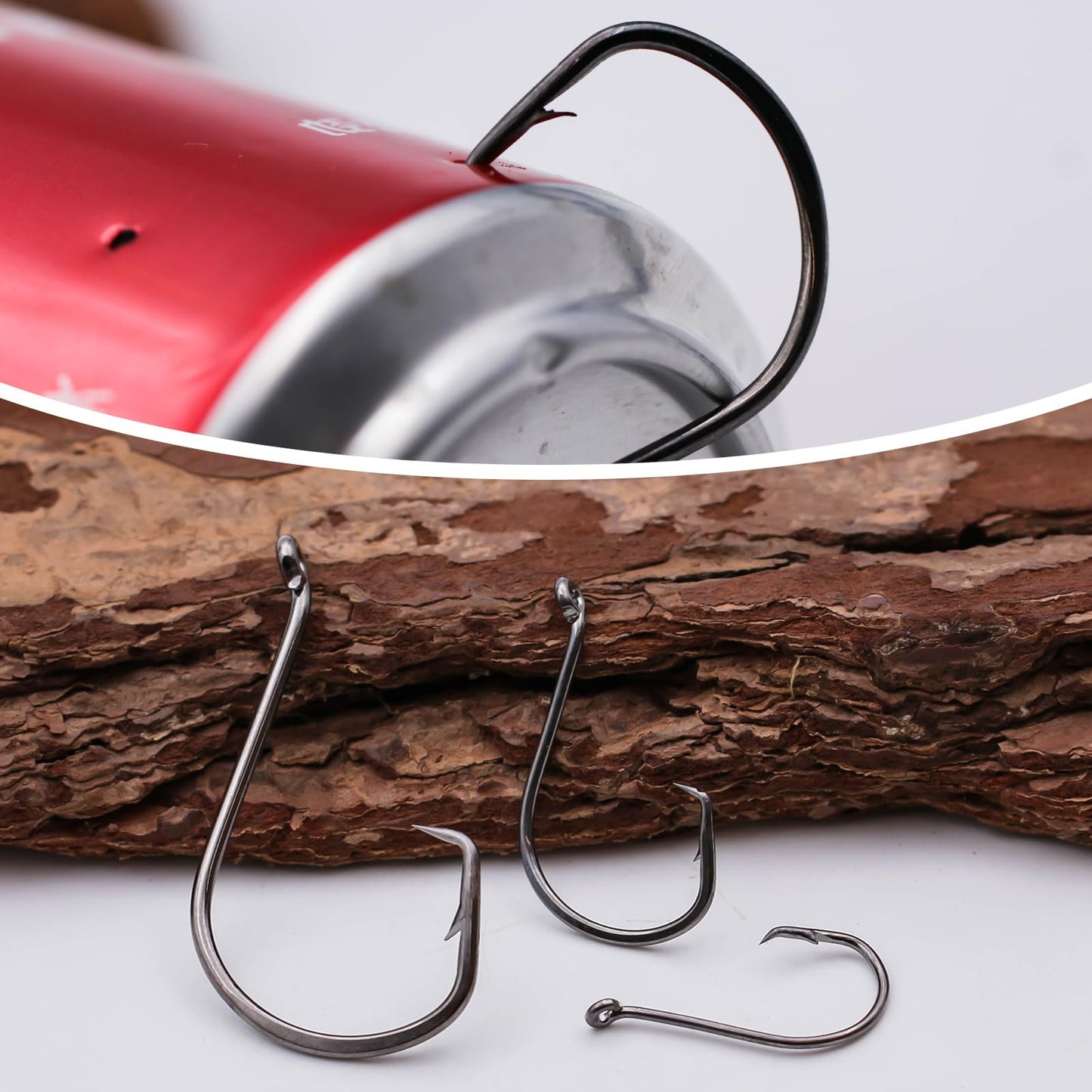 FishTrip Octopus Circle Hooks Saltwater - 50pcs Fishing Catfish Hook,Offset Fish Hooks for Rigs Size 1 2 4 6 1/0 2/0 3/0 4/0 5/0 6/0 7/0 8/0 9/0 10/0 (1#_50pcs)