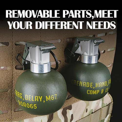 Dummy Grenade Toy Model Plastic Grenades CS Airsoft Tactical Gear Accessories for Army Fans Cosplay Movie Props Outdoor (M67)