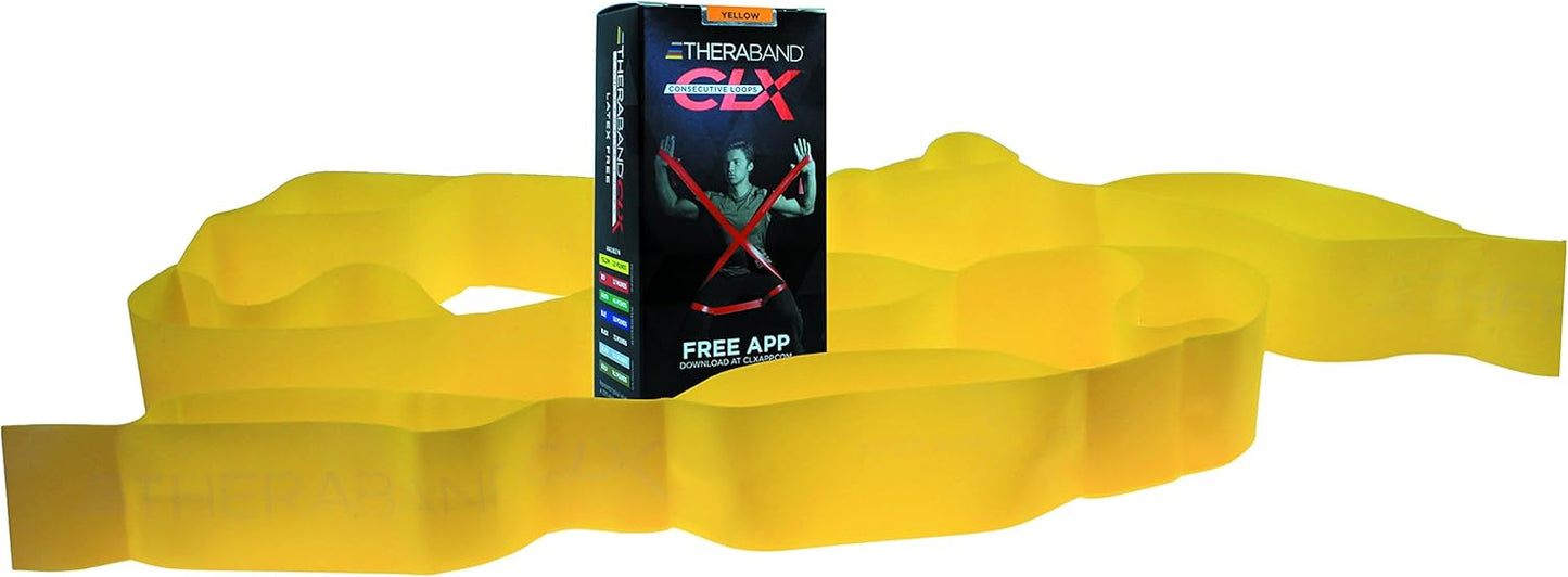 THERABAND CLX Resistance Band with Loops - Versatile Workout Tool for Strength Training